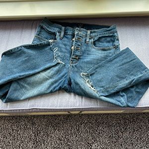 Crew fringed denim 10” high rise skinny size 30 barely worn by JCRew